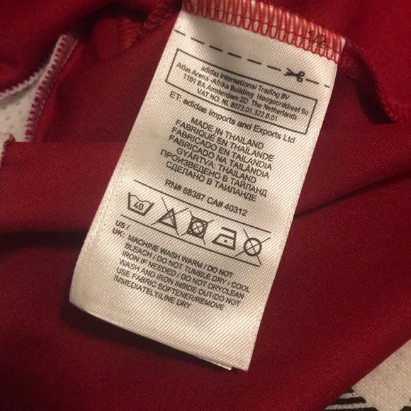 NWOT Adidas Red Jersey Short Sleeve Shirt - Picture 7 of 8